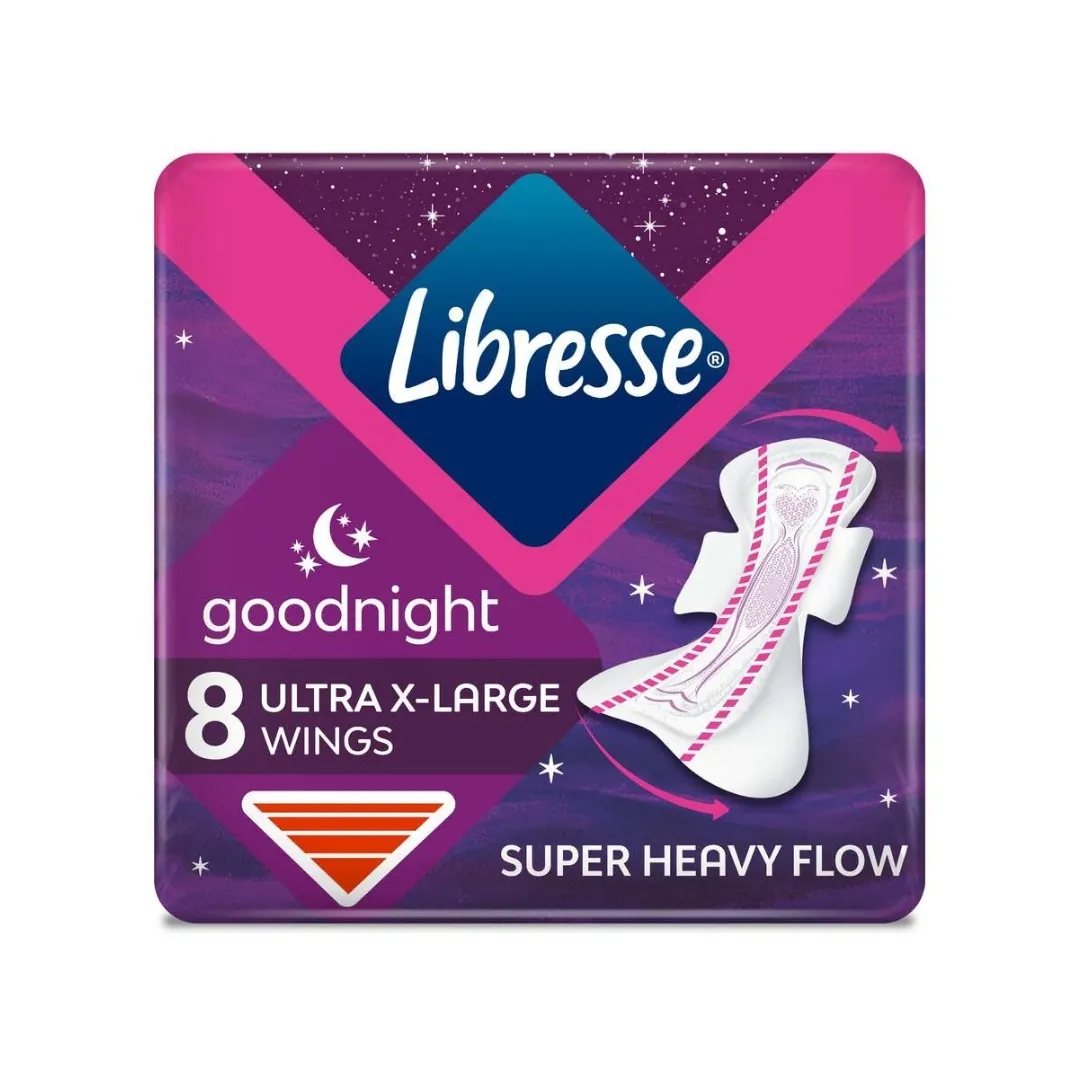 fingerprint Extraction Patriotic Absorbante Libresse Ultra Goodnight Extra Large, 8 bucati - Doraly.ro